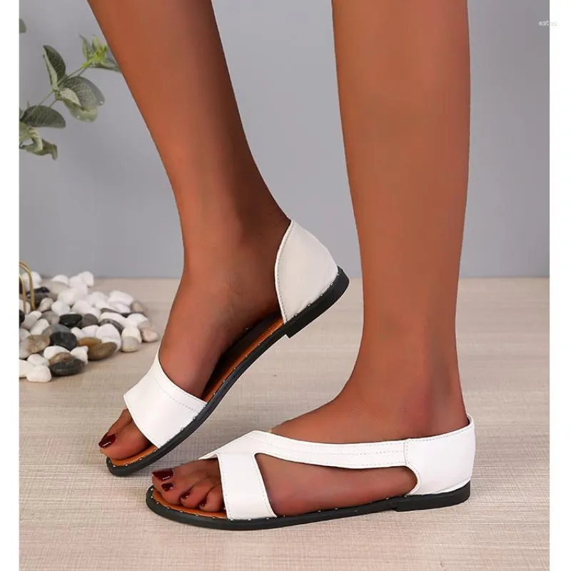 Sandálias 2023 verão moda confortável ao ar livre sapatos femininos plana casual flip-flops
