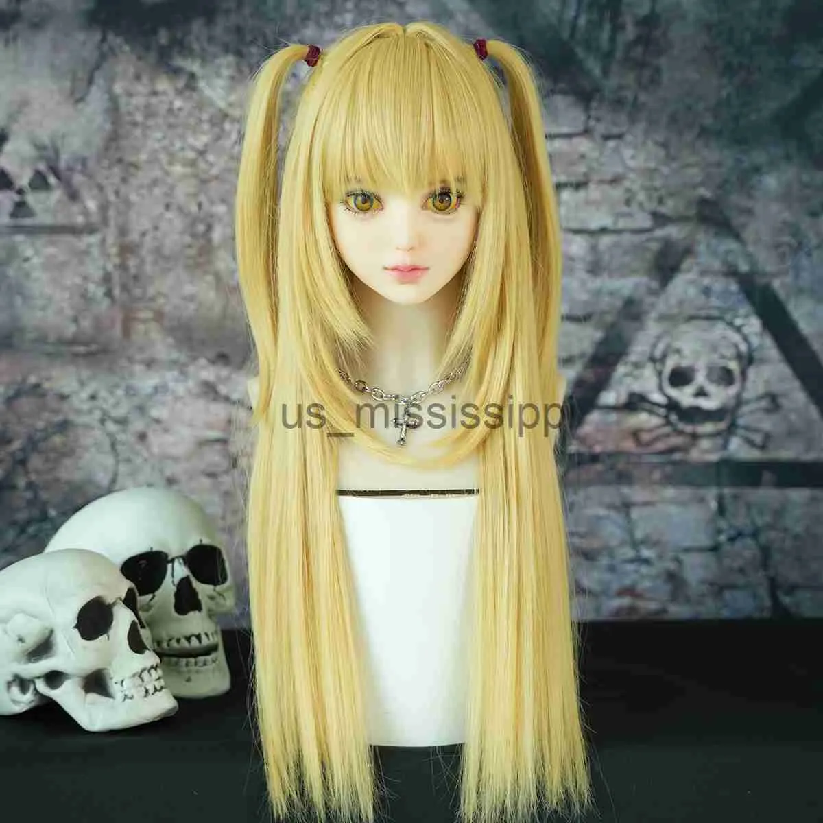 Peluca Rubia Larga Con Gafas - Sintética, Con Flequillo, Para Fiestas, Cosplay O Uso Diario