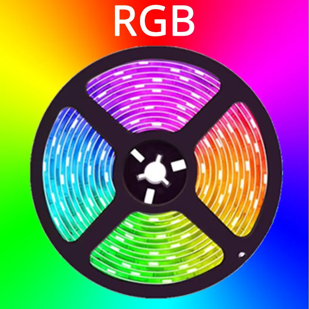 LED Strip 5M 300led 5050 SMD DC 12V مقاوم للماء IP65 مرنة Light White RGB Party Holiday Night Book مصباح LL