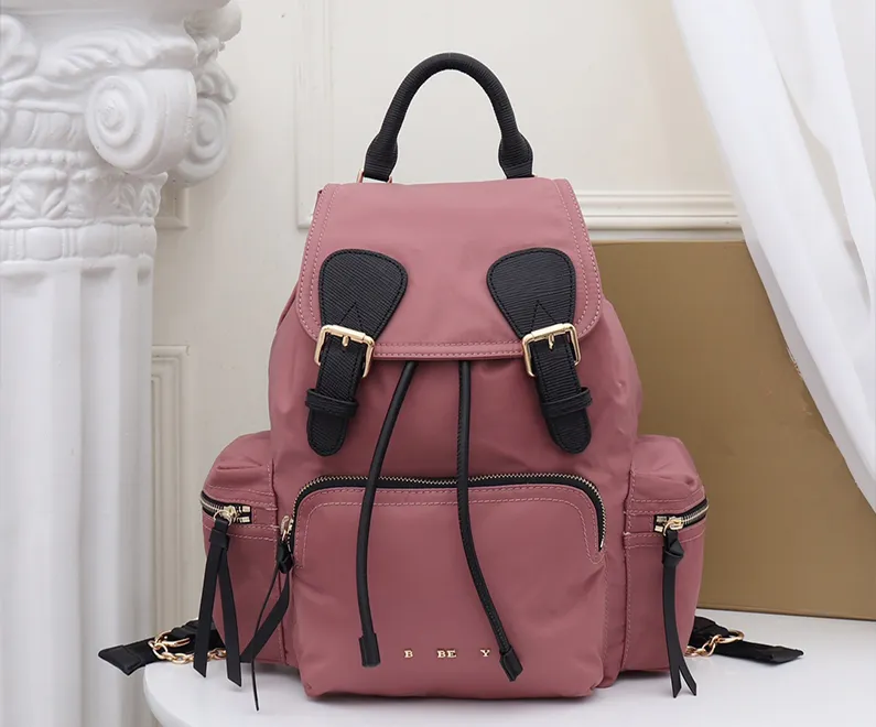 Designer-Nylon-Rucksack, Umhängetaschen, klassische Unisex-Handtaschen, schwarzer Rucksack, regenfester Rucksack mit Reißverschluss und mehreren Taschen, Schultasche