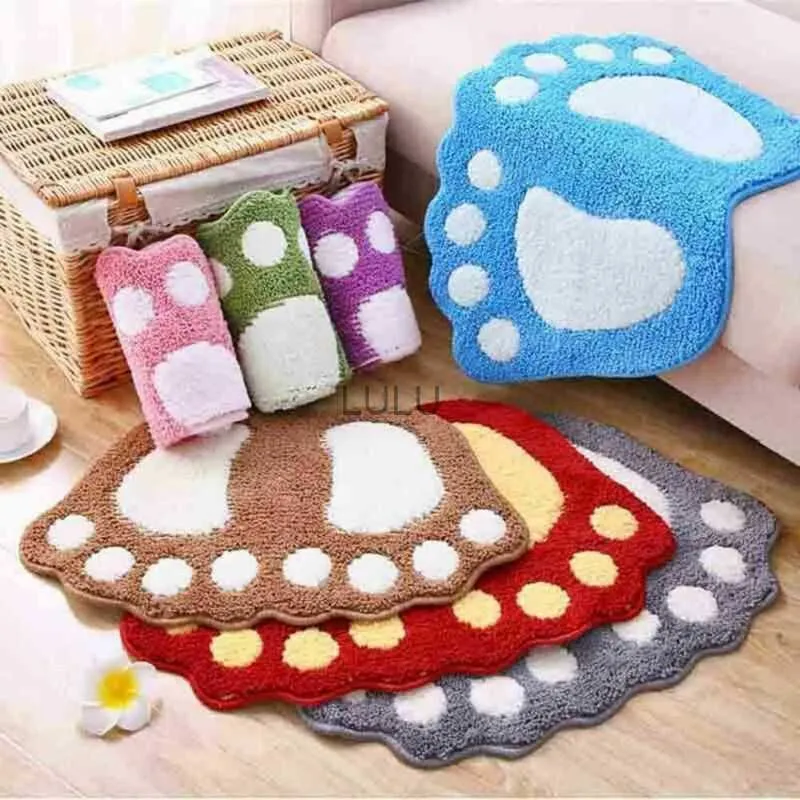 40*60CM Big Feet Bath Toilet Mat Bathroom RugsArea Rugs Carpet Doormat Floor Mat Absorbent Mats Foot Pad Rug HKD230901