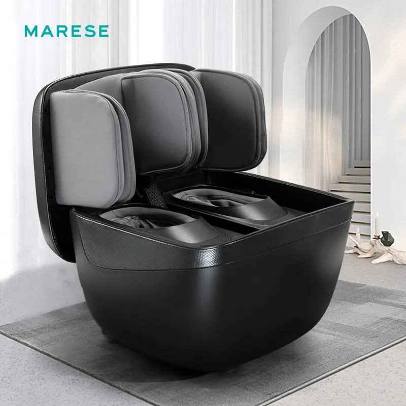 Masseur de pieds MARESE 2 en 1 et machine pour les jambes, ottoman pliable, compression d'air pour mollet, rouleau Shiatsu, massage par vibration avec chaleur K68 230831