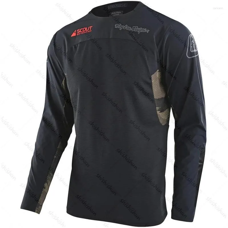 Jaquetas de corrida de manga comprida DH Cross-Country Motocicleta Velocidade Down Outdoor Resistência Corrida MTB Ciclismo Suor Camisa Resistente ao Suor
