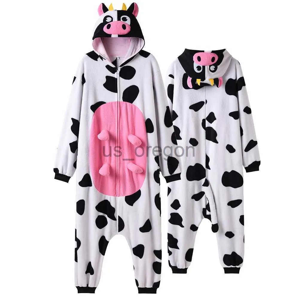 Pyjama Onesie Déguisement Vache Adulte Unisexe - Taille S à XL Pour 140-187 Cm