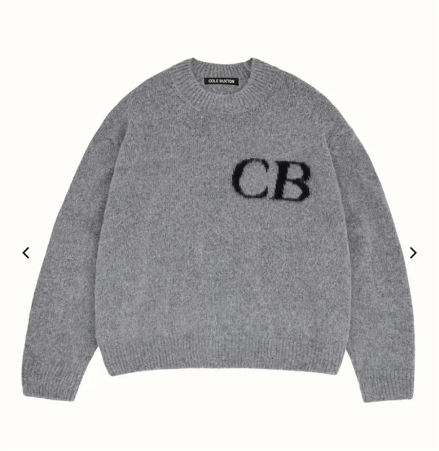 Men's Sweaters 2024 CB Latter Knit Jacquard Cole Buxton Sweater Loose Sweatshirts Clothing sweater Three colors of black, white, and gray are available for selection