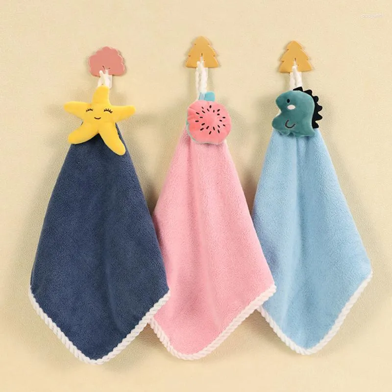 Serviette de nettoyage de dessin animé Super absorbante pour enfants garçons filles bébé outils de cuisine à main douce Gadgets tissu suspendu