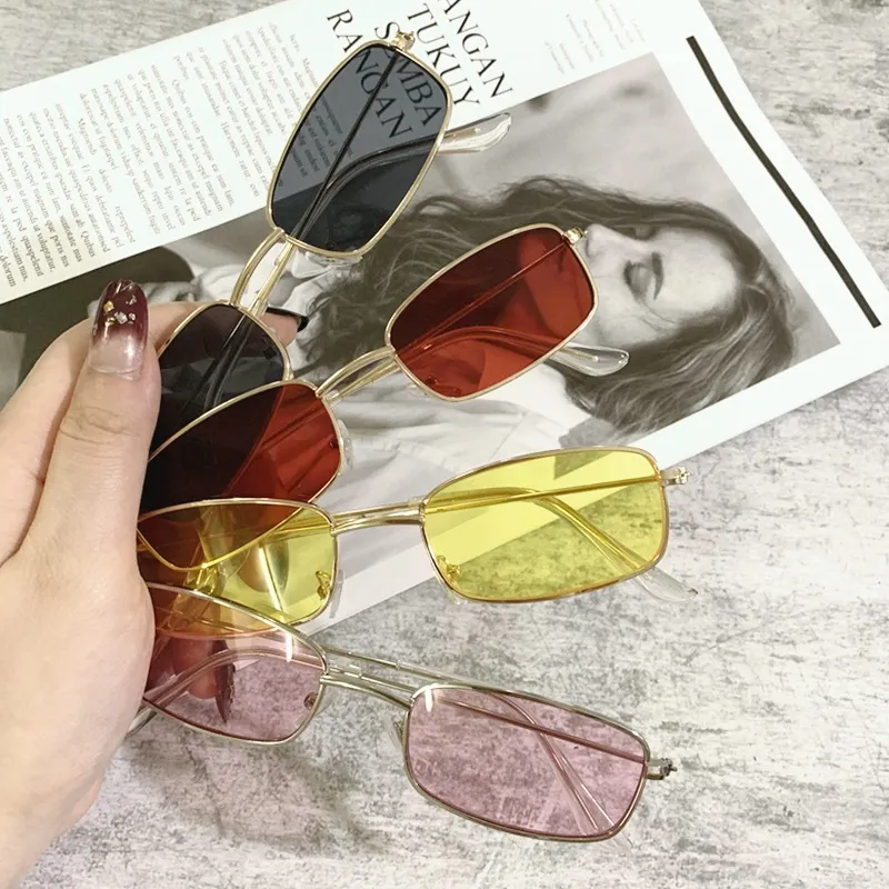 靴 Offen plain rectangular pattern / BLUE DHgate.com:2024 Vintage Rectangle Sunglasses for Men and