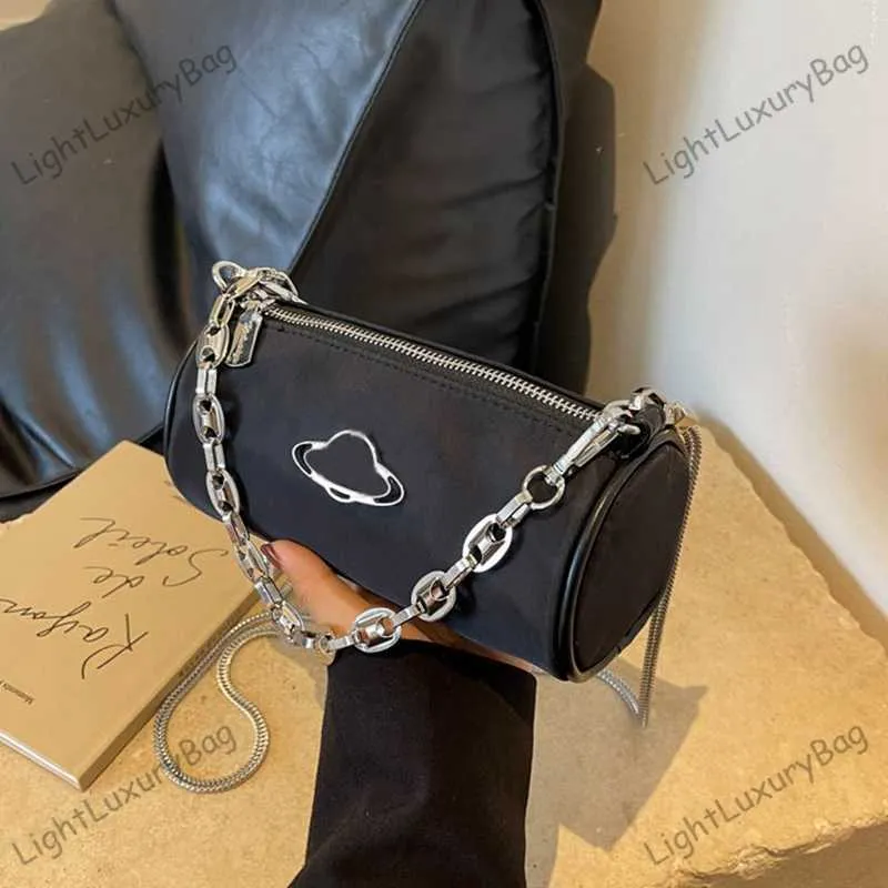 2024 Mode coréenne Cylindre Sac Designer Vivi Chaîne Sous-aisselles Sac Bandoulière Sacs Pour Femmes De Luxe En Cuir De Haute Qualité Argent Sac De Soirée Femme Épaule Sacs À Main