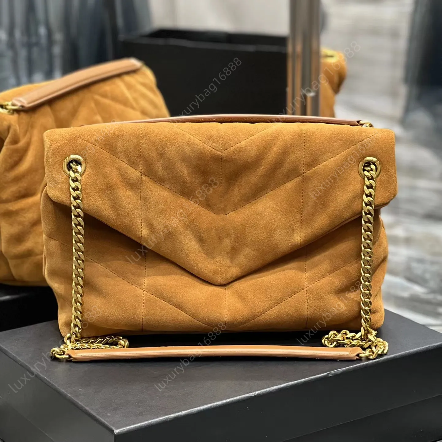 YS Travesseiro bolsa de couro de alta qualidade loulou bolsa de designer bolsa de brinquedo totes bolsa de corrente de prata Bolsa de camurça v aba de alta qualidade hobo nikki designer mulher bolsa 10a