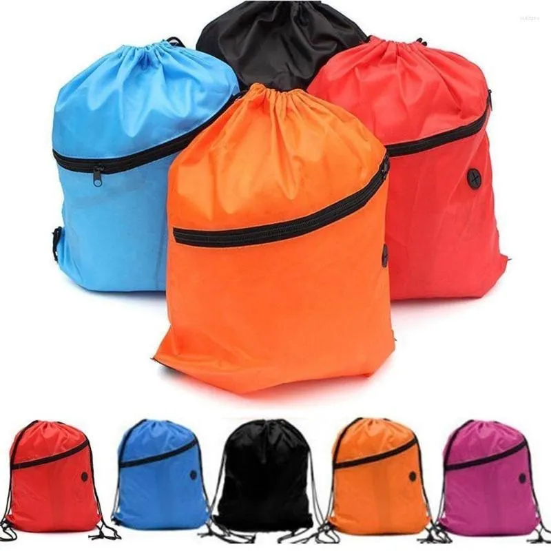 Boodschappentassen Cinch Sack Book Gym Waterproof School Travel Duffle Pouch Tas met trekkoord Rugzak Pack