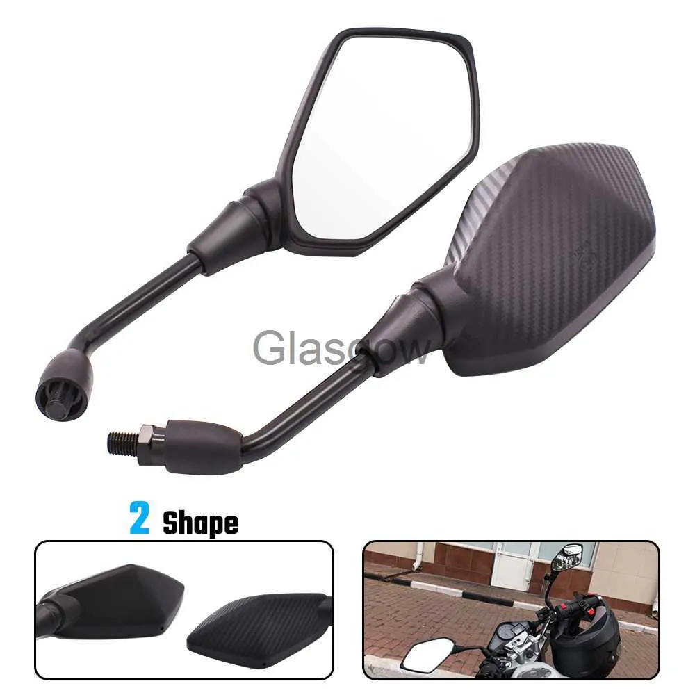 Motorcycle Mirrors Universial 10mm Motorcycle Mirrors Racing Sport Bike Rear View Mirror For Suzuki TL1000 DL650 GSR 600 750 GSX S750 R600 R750 x0901