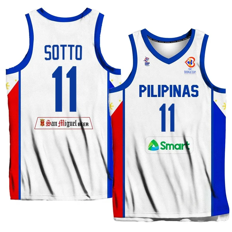 Risparmia alla grande su 2024 Basketball Filippine Shirt Della Squadra  Nazionale Jersey Quiambao, Brownlee, Tamayo, Newsome, Oftana, Mason Francis  - Main Image