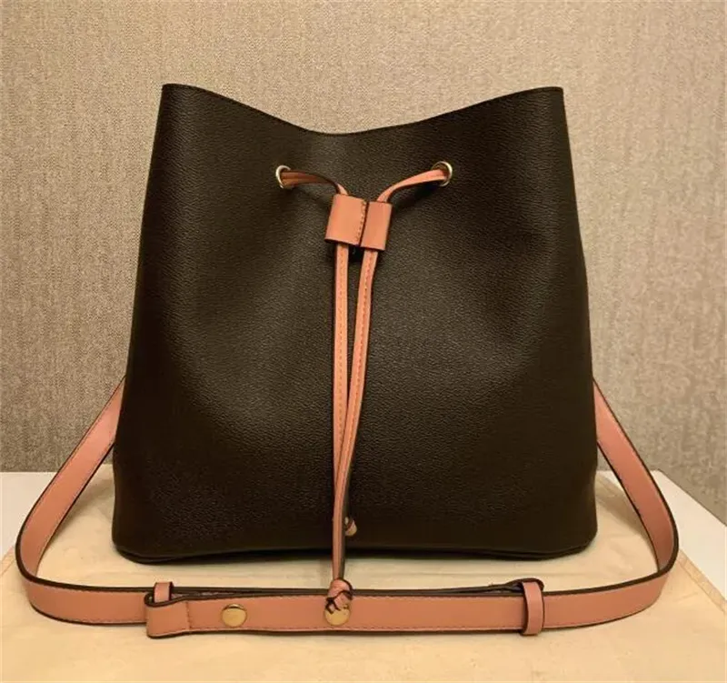 Designer bag women Fashion shoulder bag purse flower genuine leather bucket bag Crossbody