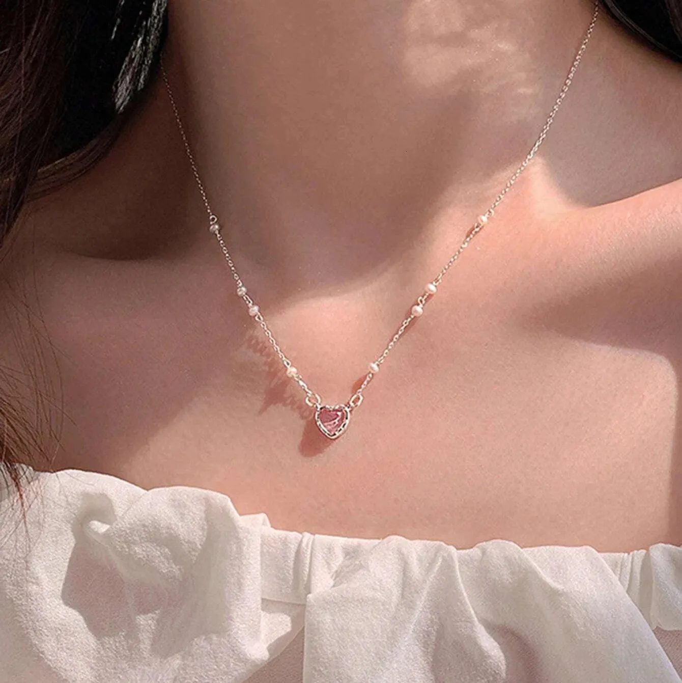 JUSTINE CLENQUET Heart クリスタルネックレス　y2k JUSTINE CLENQUET Heart クリスタルネックレス y2k