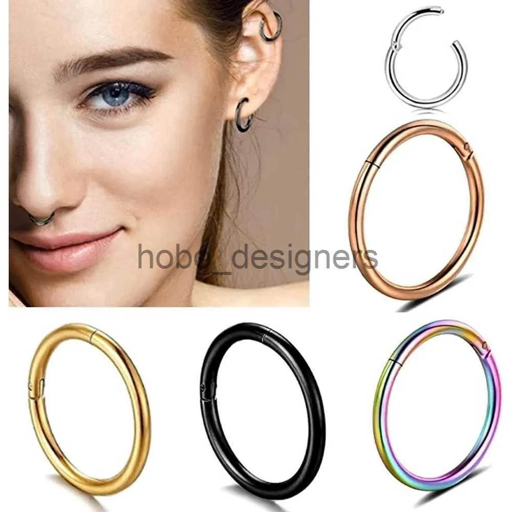 Amazon.com: MeiziQL 16G Nose Rings Hoops Gold Septum rings Surgical Steel  Hinged Clicker Septum 10mm CZ Conch Hoop Lip Ring for Women Men (16G Gold  10mm 3pcs) : Clothing, Shoes & Jewelry