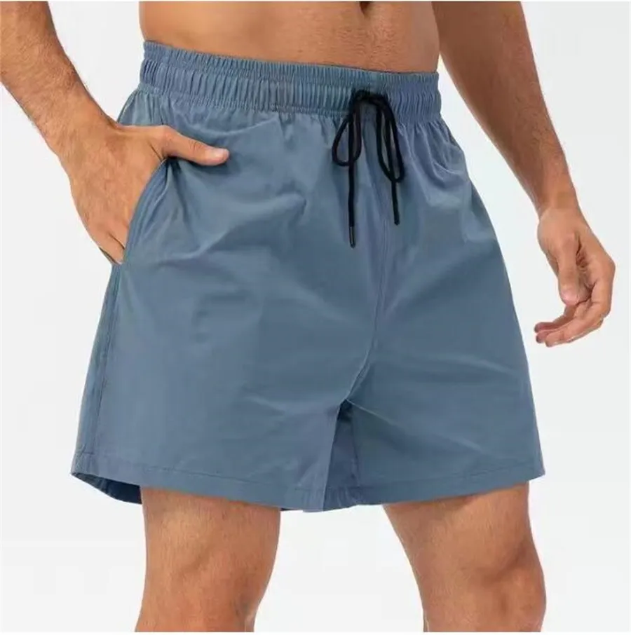 2023designer LL lemons Uomo Yoga Sport Pantaloncini corti Quick Dry con tasca posteriore Cellulare Casual Running Gym Jogger Pant