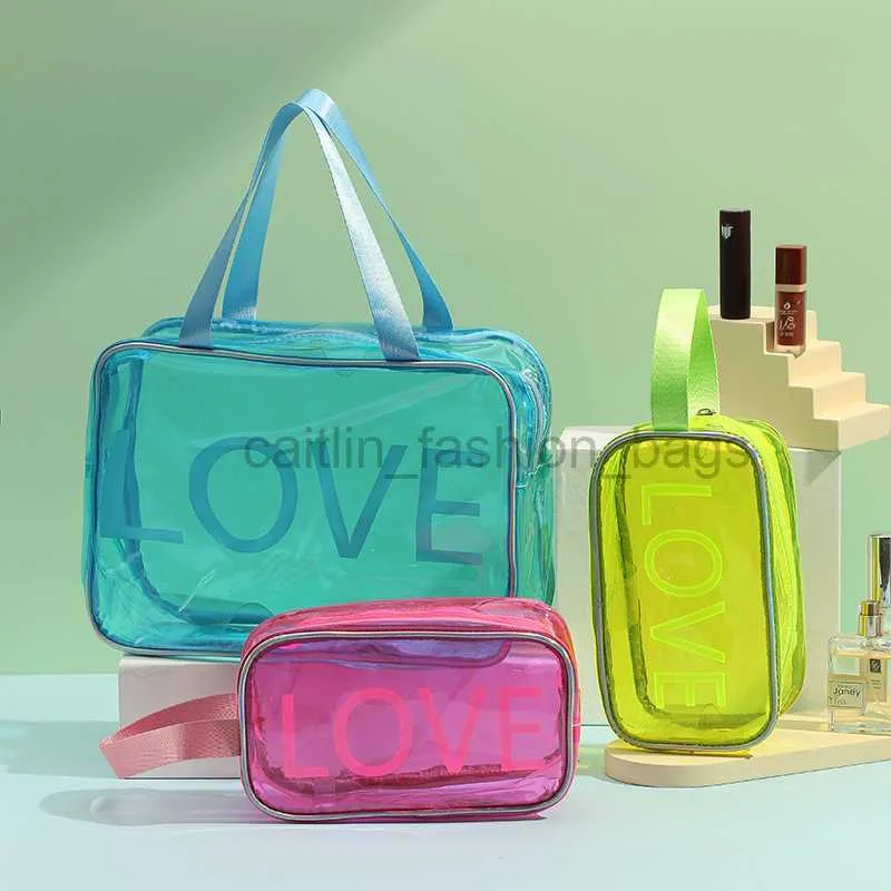 Bolsa de maquiagem para viagem, bolsa transparente à prova d'água para armazenamento de maquiagem, portátil, grande capacidade, organizador cosmético, caixa de beleza