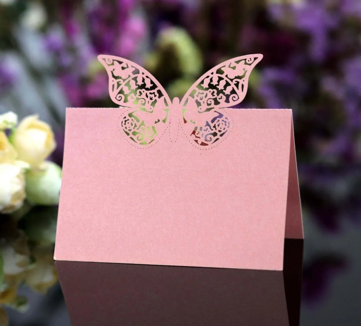 Invitaciones De Láser Tarjetas De Lugar De Diseño De Mariposas, Elegantes  Tarjetas De Escolta De Papel Para Recepciones De Bodas, Conjunto De 50 De  0,13 € | DHgate, image size:1264x1141