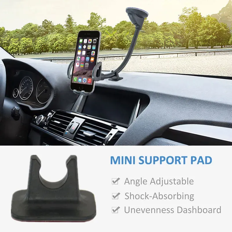 Suporte de telefone pescoço de ganso para ventosa de para-brisa de carro montagem de carro para iPhone 14 13 Pro Samsung vários modelos de telefone