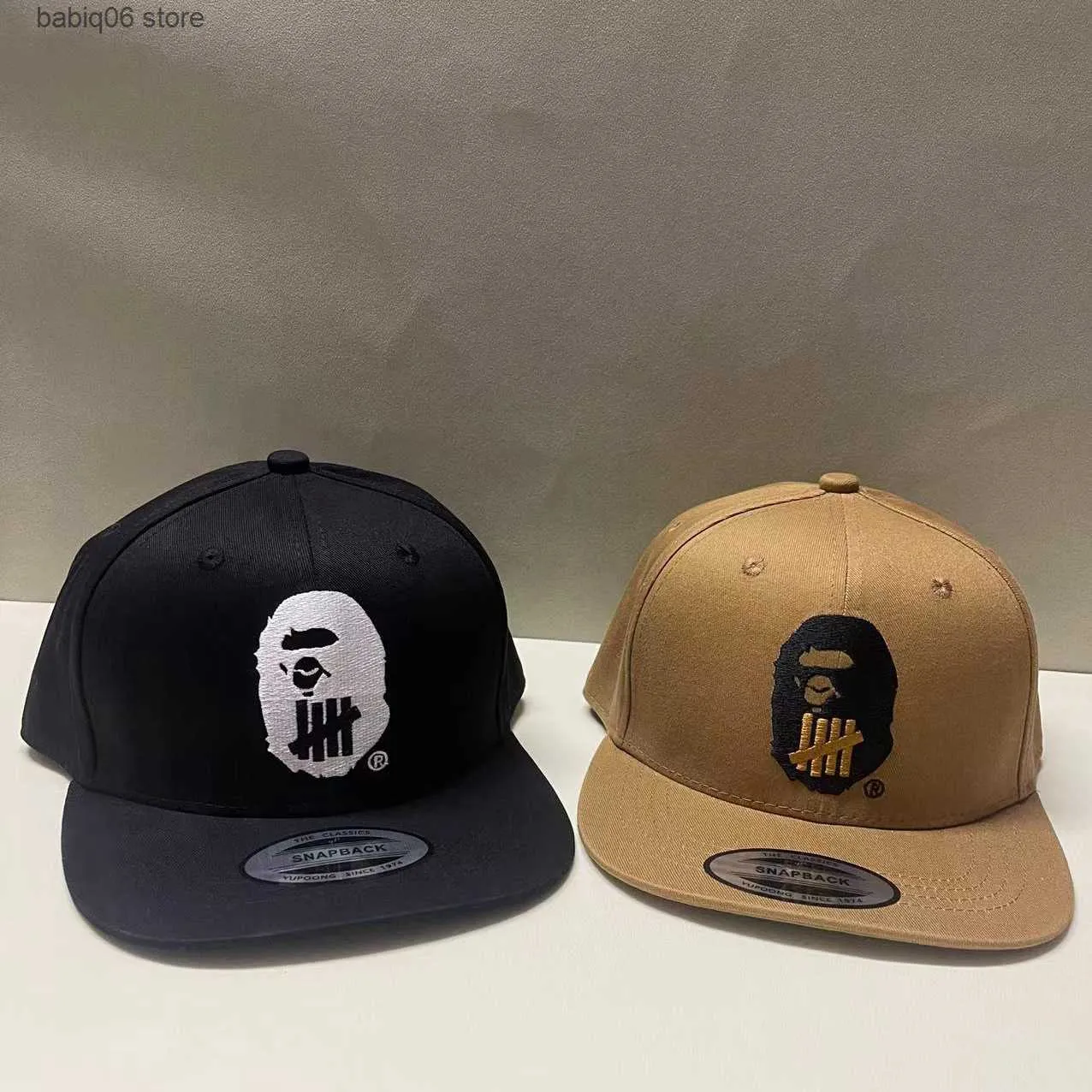 Ball Caps 2022 Nieuwe Mode Merk Ape Head Co Branded Ongeslagen Baseball Cap Vrouwelijke Hip Hop Eenvoudige Platte Velg hoed T230728