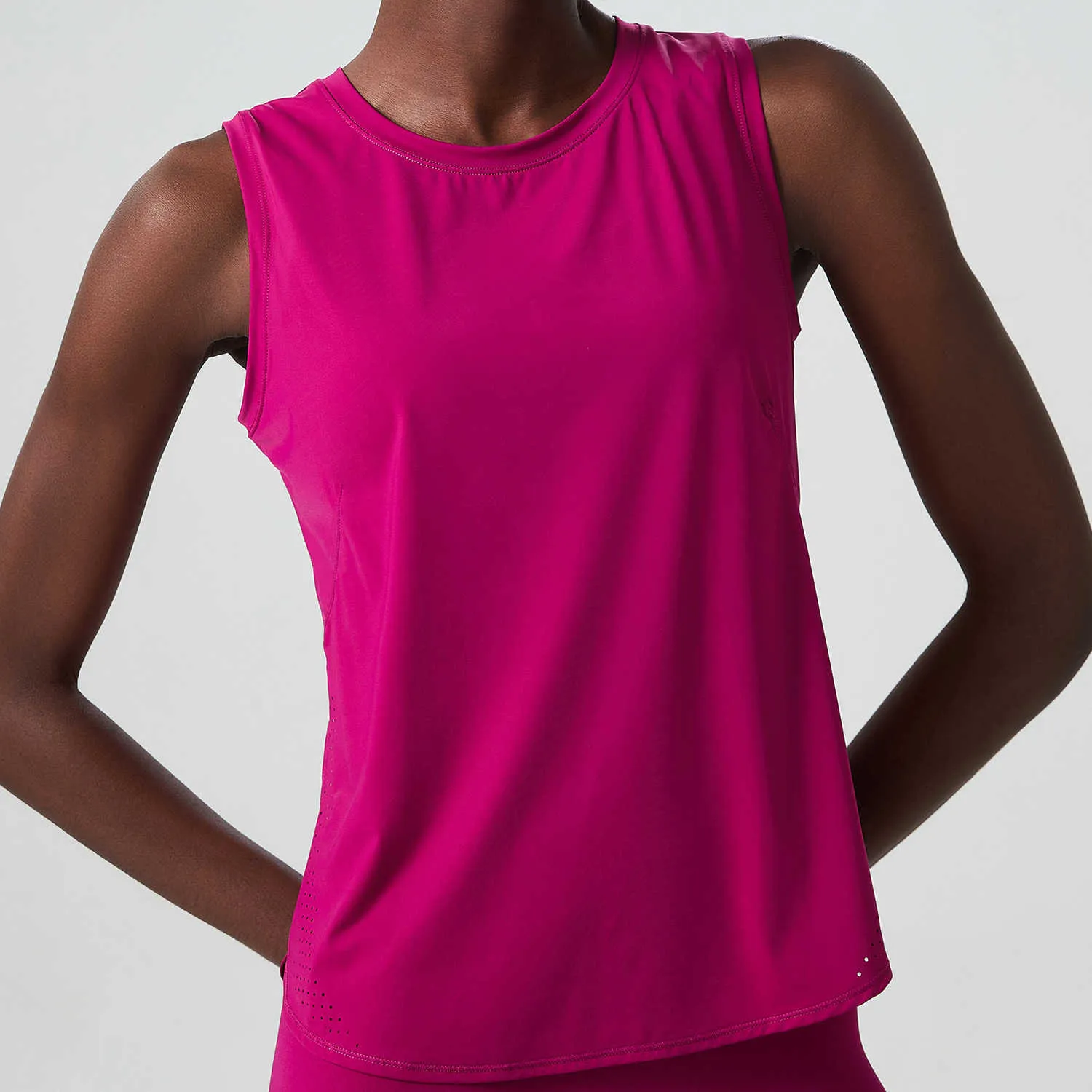 Camiseta sin mangas para Yoga Ice Skin, LU-372, traje para mujer, chaleco deportivo holgado grande, camiseta de Fitness de secado rápido para mujer