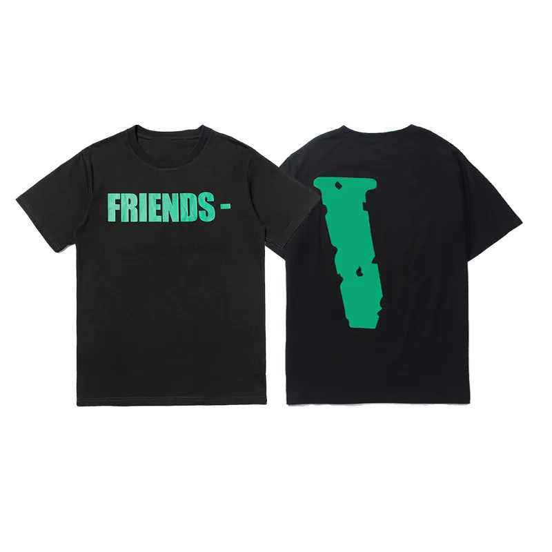 2023 New Summer Trends Brand Streetwear VloneshirtメンズTシャツレディース100％コットンショートスリーブヒップホップTシャツヨーロッパサイズルースカジュアルティーAZ61