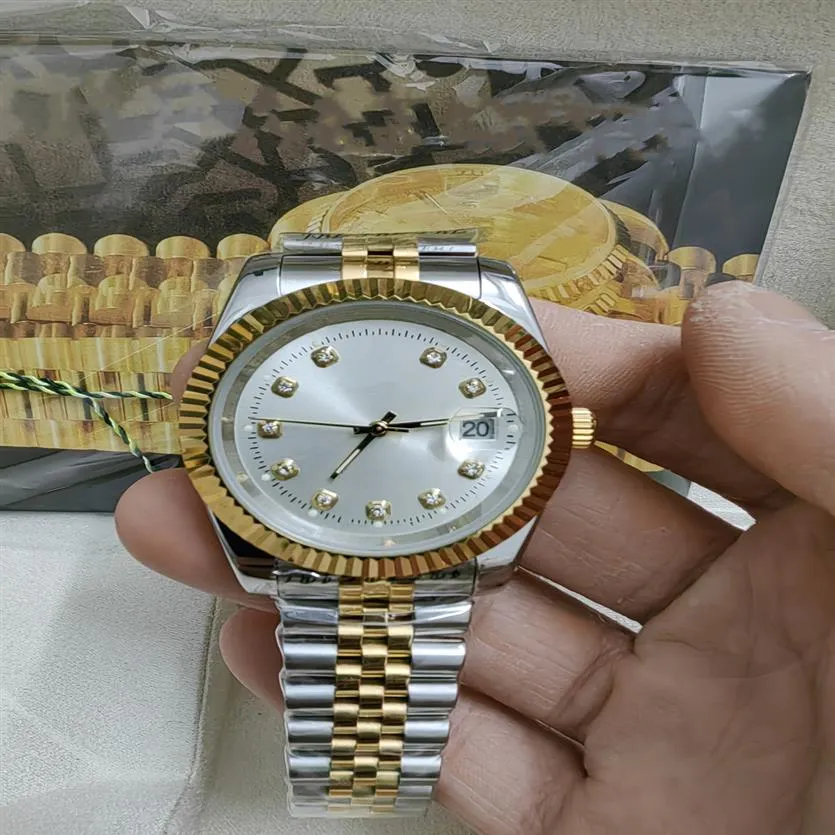 Z pudełkiem mężem zegarek 41 mm REF 228235 DAWANA Automatyczny ruch mechaniczny 18K biały złoto ze stali nierdzewnej szklarki High-177k