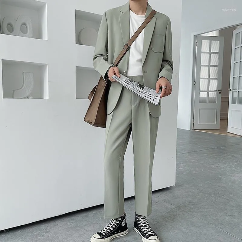 2023 Trendy Mens Solid Color Two Piece Set C Y Spring Fashion Primark