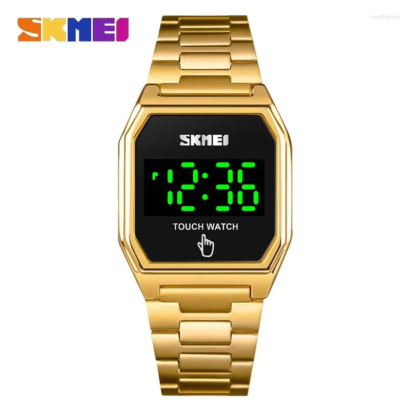 Wristwatches SKMEI 1679 Business Steel Electronic Watch Men Women Touch Date Time Waterproof Digital Clock 1532 Reloj Hombre