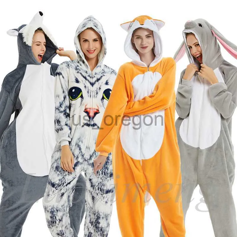 home clothing Winter Adults Unicorn Pajamas Animal Lion Cat Onesie Flannel Warm Sleepwear Pyjamas for Women Kigurumi Stitch Nightie Jumpsuit x0902