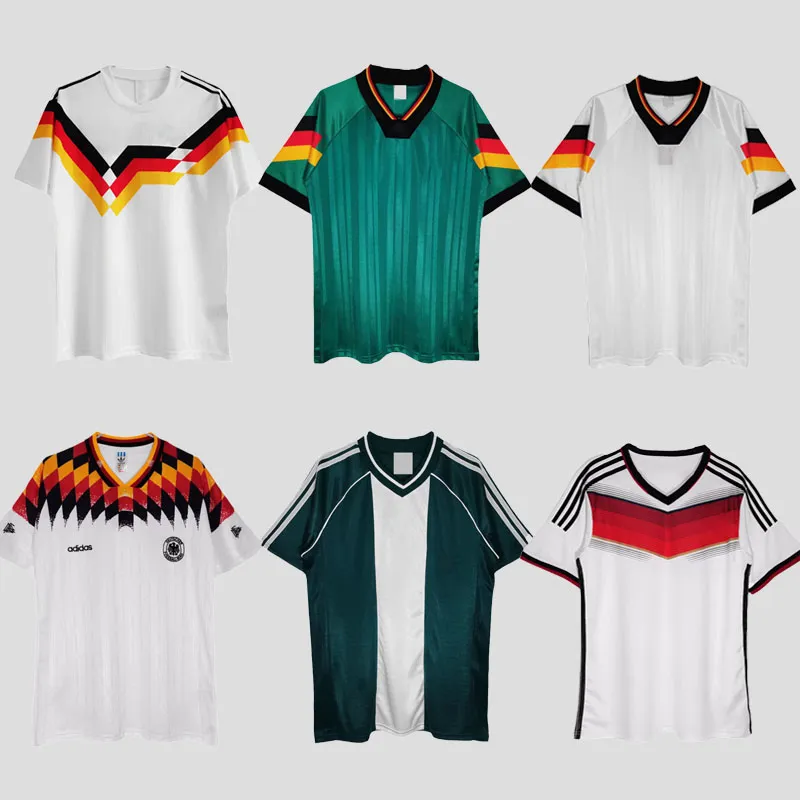 Maglia da calcio Germania 1990 1992 1994 1996 1998 2014 Maglie da calcio retrò Home Away Maglie da calcio