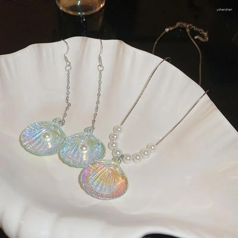 Dangle Earrings Shell Fantasy Colorful Super Immortal Pearl With Simple And Fresh Temperament Korean Sweet Premium Jewelry Wholesale