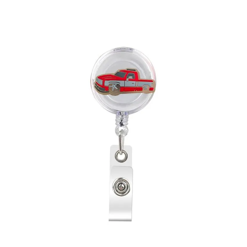 File per biglietti da visita Cartone animato Simpatico porta badge retrattile Bobina Infermiera Id Glow In The Dark Portachiavi per auto Clip a coccodrillo con 376° Rotati Othvk