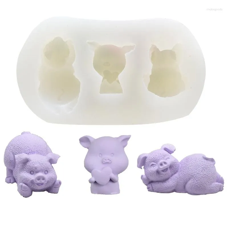 Baking Moulds 3d Heart Pig Shape Silicone Fondant Molds Diy Soap Form Cake Decorating Food Grade Candy Tools