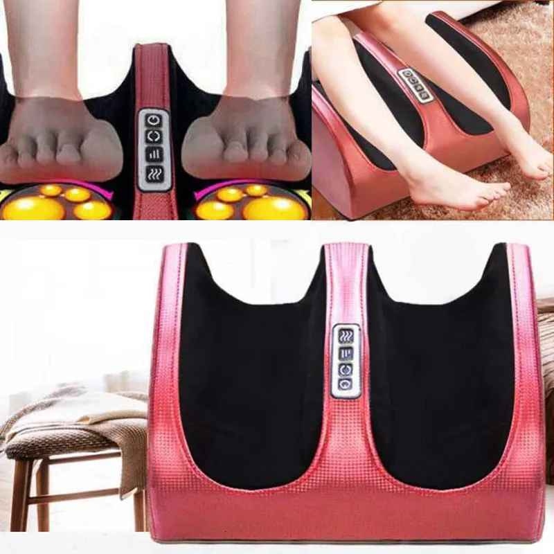 Foot Massager Electric Massage Machine Kneading Deep Tissue Relax Heated Rolling Legs Feet Relief Fatigue 230831