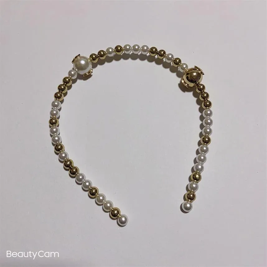 Feestcadeaus Mode handgemaakte gouden parel hoofdband haarband haarspeld voor dames favoriete delicate hoofdtooi accessoires3156