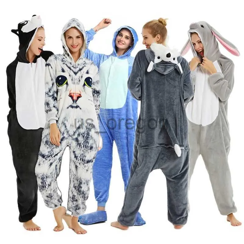 Vêtements pour la maison Tigre Loup Animal Pijama Licorne Onesies Pyjamas Femmes Cosplay Kigurumi Pyjama Lapin Panda Onesies Combinaison x0902