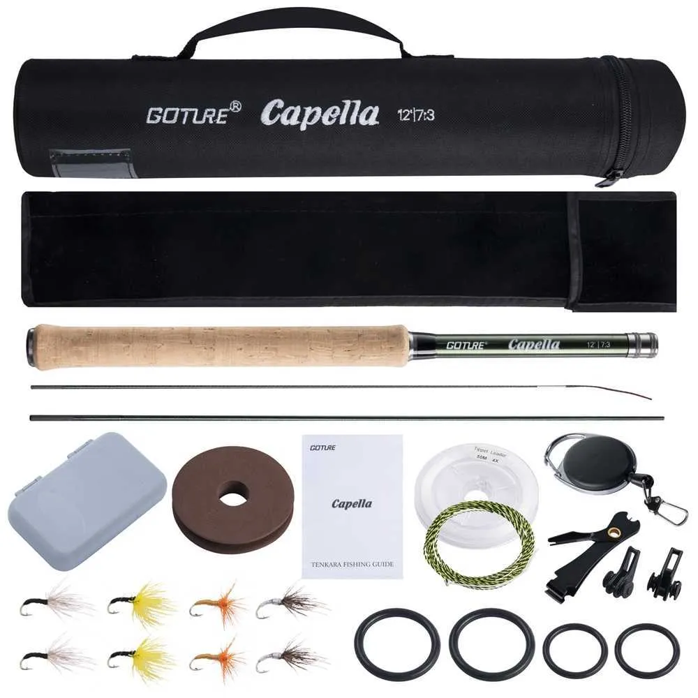 Rod Reel Combo Goture Fly Fishing Rod Combo Tenkara 12FT Classical Portable  Ultralight IM8 Carbon Fiber Trout Rod Pod Line Lure Fly Fishing Set X0901  From Kaiser01, $31.75