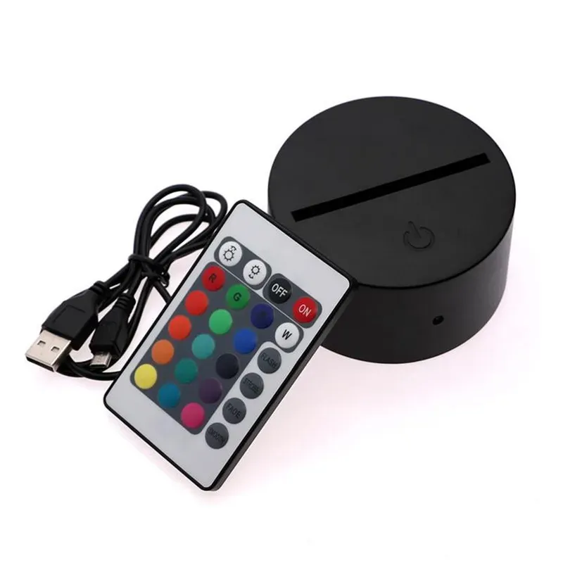 LED Lamp Base Night Light Lighting Lights Remote Control Table Lamps Toys Gift For Home Bedroom Decor