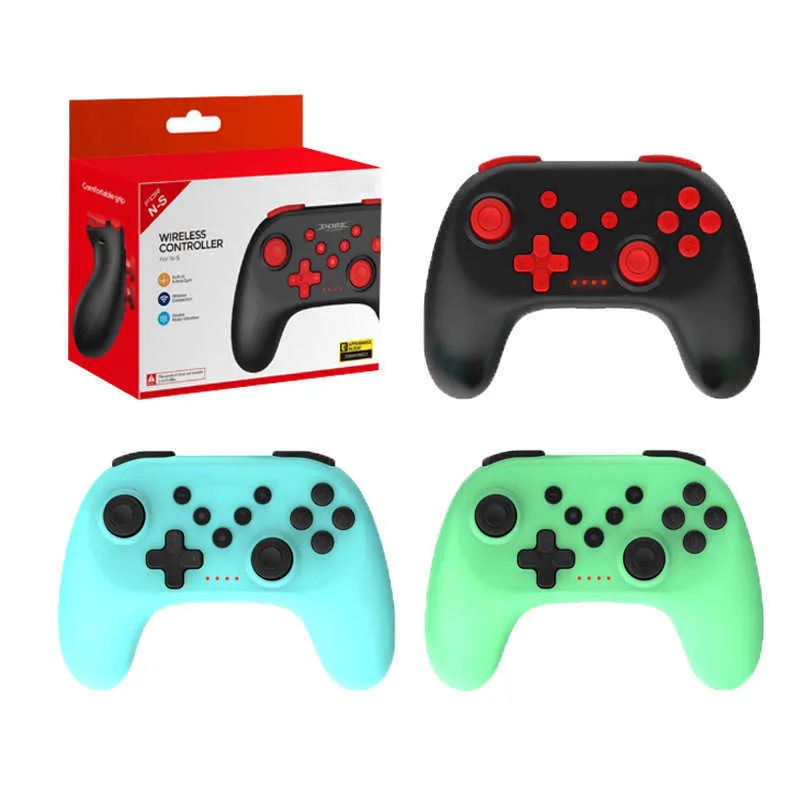 Gamecontrollers Joysticks Automatische kalibratie Gamepad 6-assige draadloze gamepad voor Nintendo Console / Pc Gamecontroller Motor Trillingen HKD230831