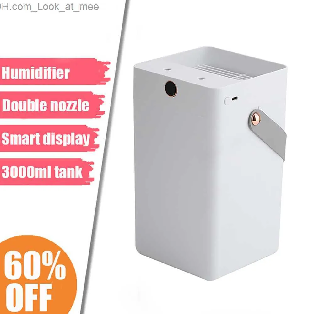 Umidificatori 3L Umidificatore Diffusore LED Smart Ultrasuoni Diffusore di oli essenziali Spruzzatore di aromi Diffusori di fragranze Home Humificador Q230901