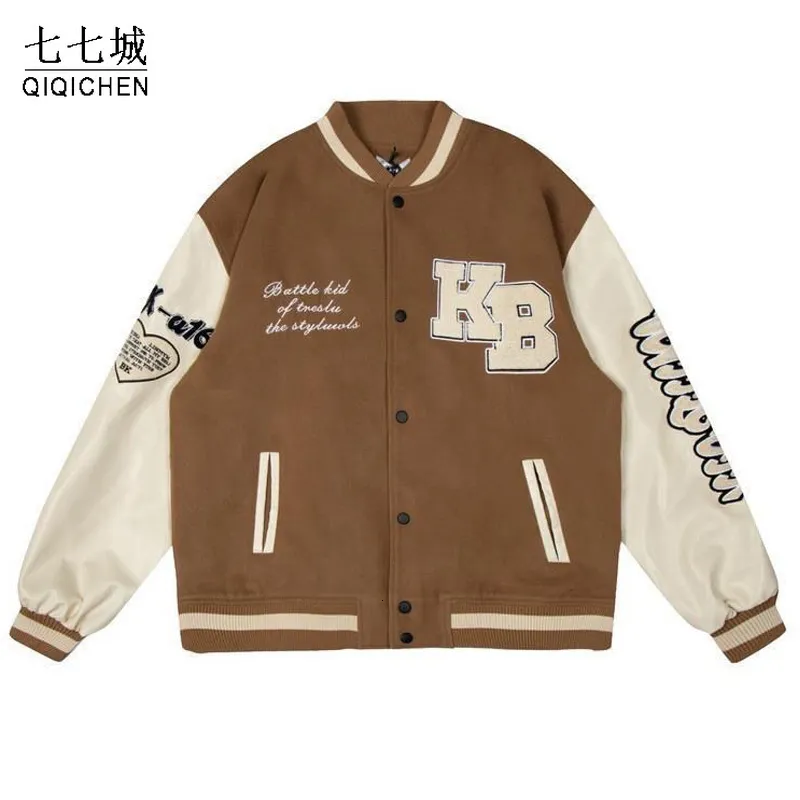 Women's Jackets Varsity Jacket Men Women Spring Letter Flocking Bomber Jackets Hip Hop Casual Streetwear Casual College Baseball Coat Autumn 230831