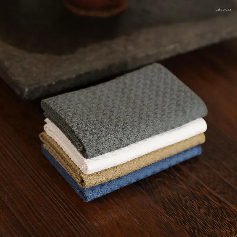 Guardanapos de chá toalha de algodão puro elegante absorvente pote de limpeza anti-tapete pano acessórios de cerimônia de mesa