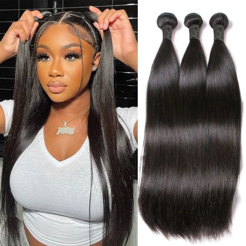 Natural Brazilian Straight Lace Weave Bundles For Women Elegant Straight Bundles Human Hair Extensions 230901 From Mang07 98.98 DHgate.Com