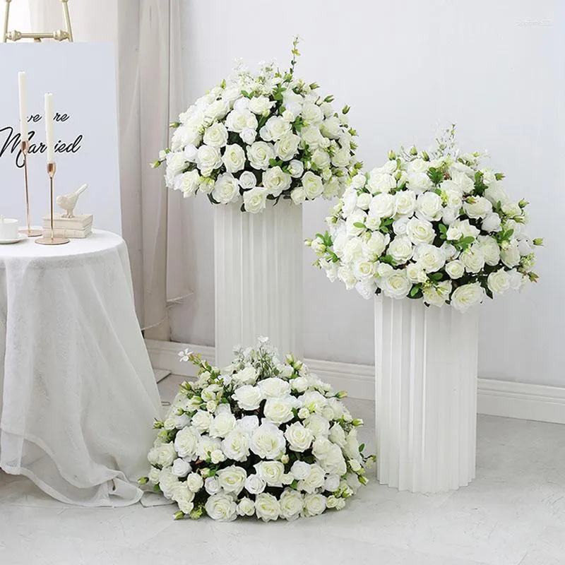 Fleurs décoratives 45 cm-70 cm personnalisé grande boule de fleurs artificielles centres de table de mariage stand décor géométrique étagère fête scène di