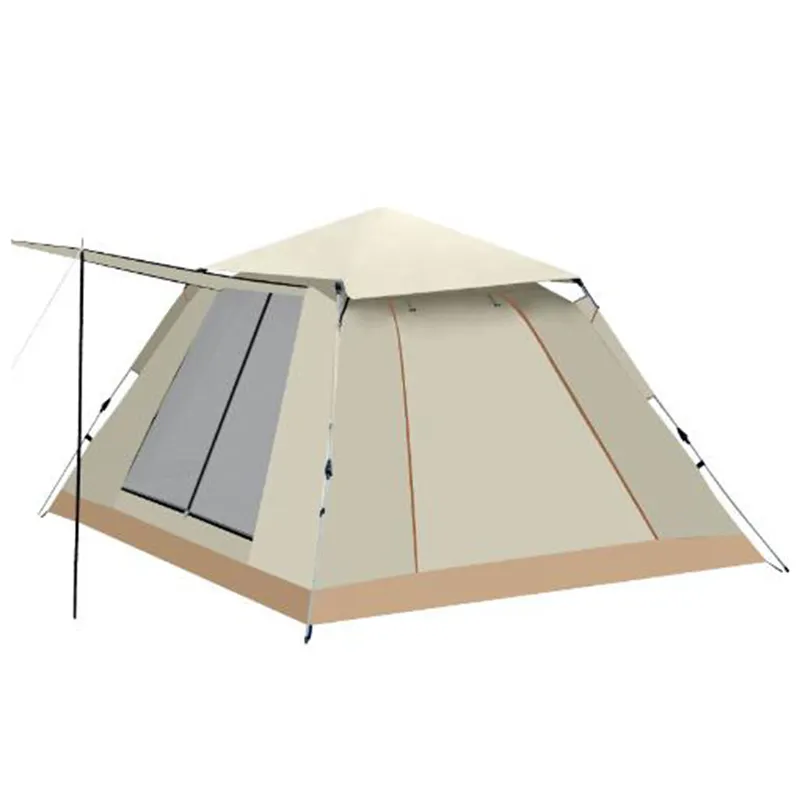 Tente extérieure, camping, portable, ouverture rapide automatique sur quatre côtés, résistant aux tempêtes de pluie, crème solaire, équipement de camping extérieur épaissi
