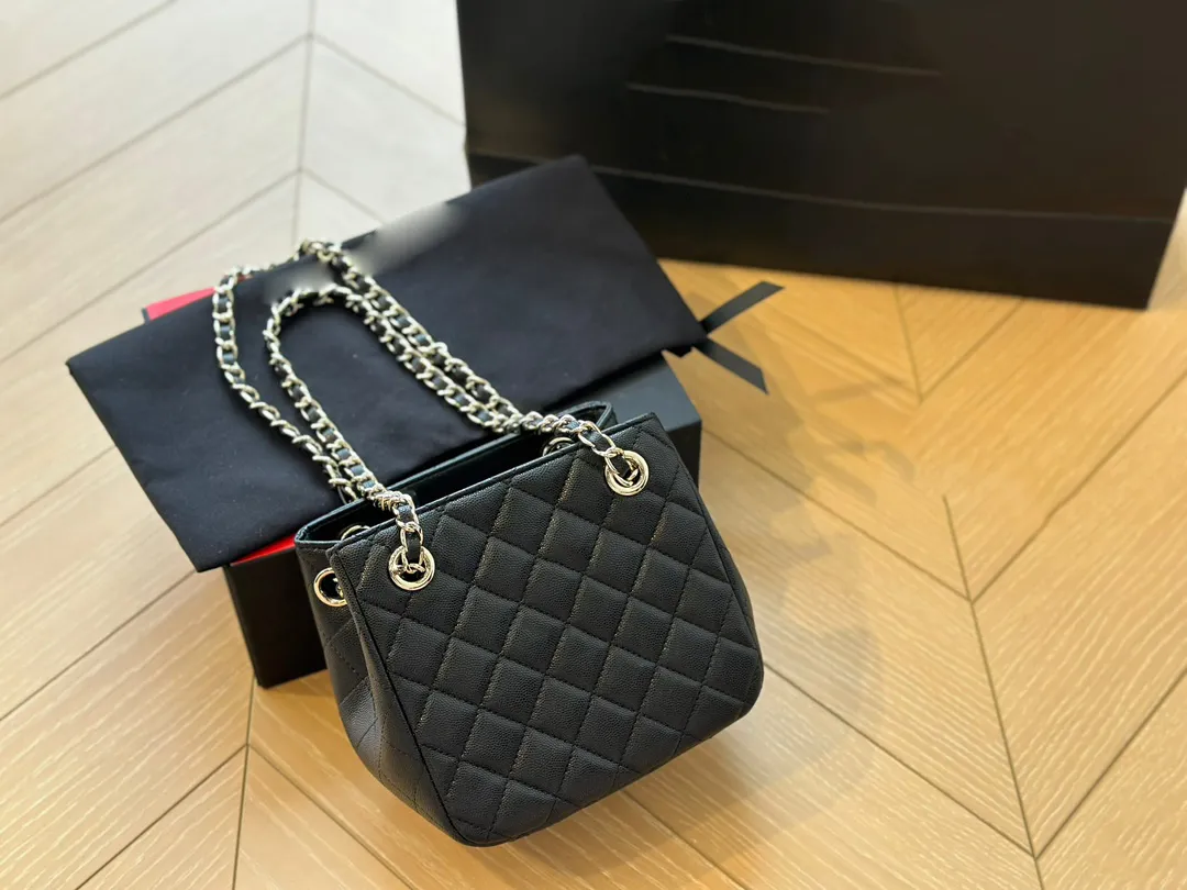 2023 Fashion Casual Women's Bag Diamond Lattice Chain Cowhide Mini Shoulder Crossbody Bag