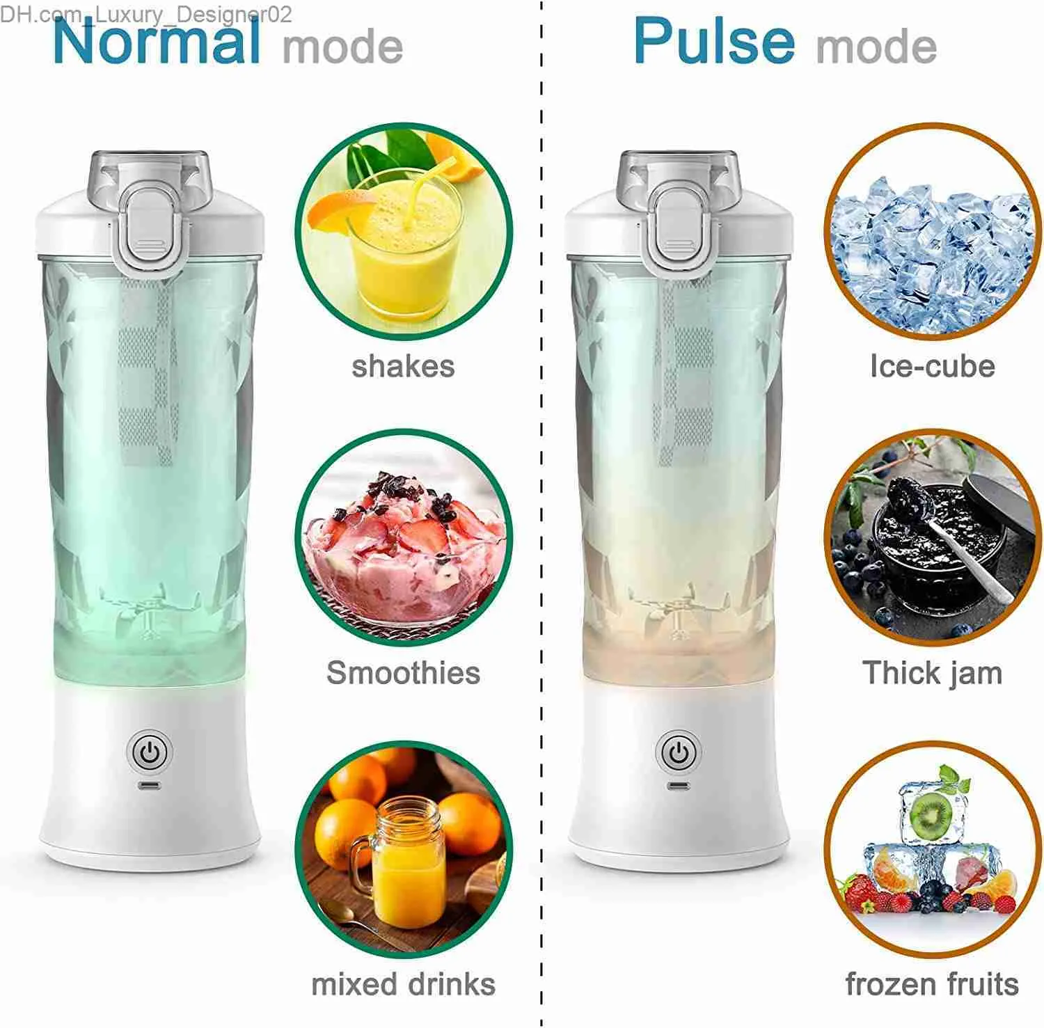 Mélangeur de jus électrique portable Usb Mini mélangeur de fruits Extracteur  de fruits Extracteur de fruits Food Shake Presse-agrumes multifonctionnel