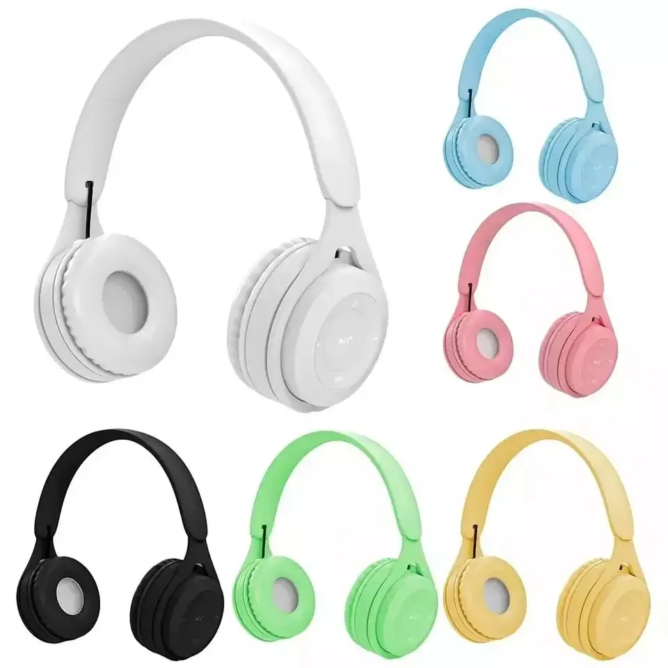 Y08 Over Ear Music Headphones com microfone Fones de ouvido coloridos sem fio Bluetooth para meninas