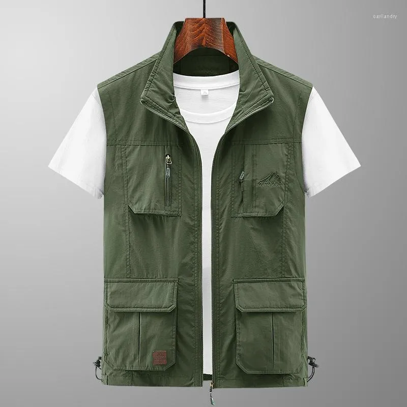 Men's Vests 2023 Mens Jacket Sleeveless Vest Spring Summer Autumn Casual Travels Hiking Work Multi-pockets Waistcoat